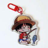 Luffy Fishing Chibi KEYCHAIN