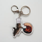 Cat Frying Rice Keychain