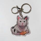 Thinking Cat Keychain