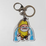 Crying Banana Cat Keychain