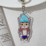 Pirate Cat Keychain | Double-Sided Acrylic Design