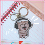 Headphones Cat Keychain