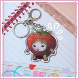 Strawberry Cat Keychain