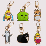 Silly Cats: Hard Enamel Keychains