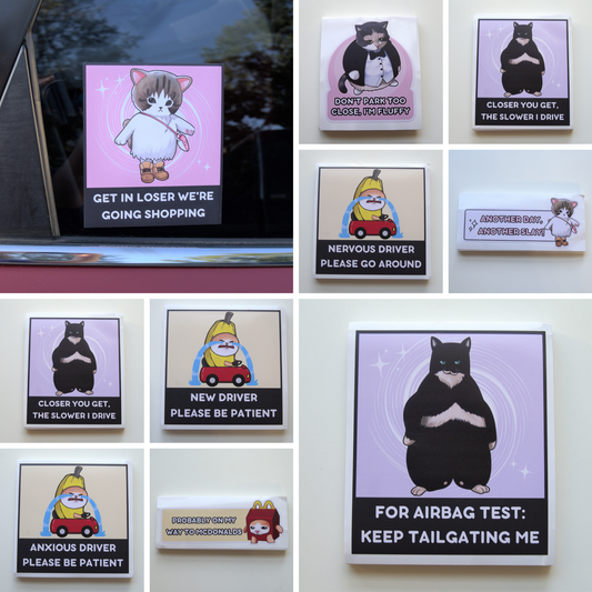 Silly Cats Vinyl Car Decal