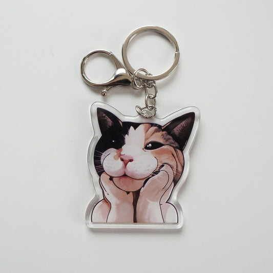 Awe Cat Keychain