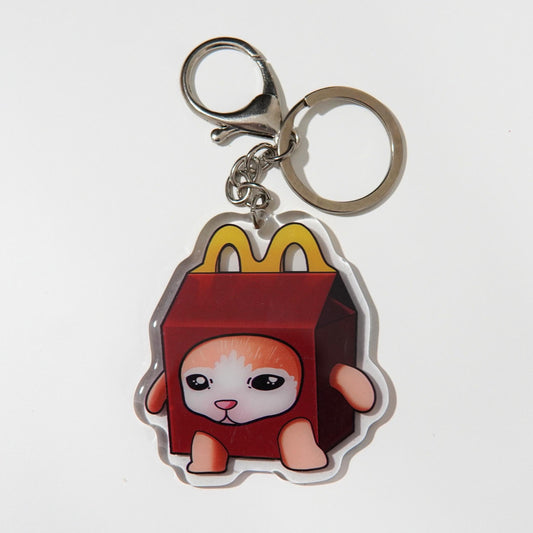 Happy Meal Cat Keychain