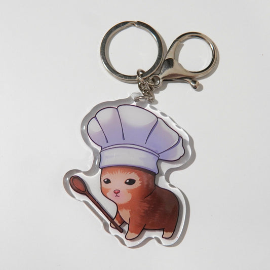 Chef Cat Keychain