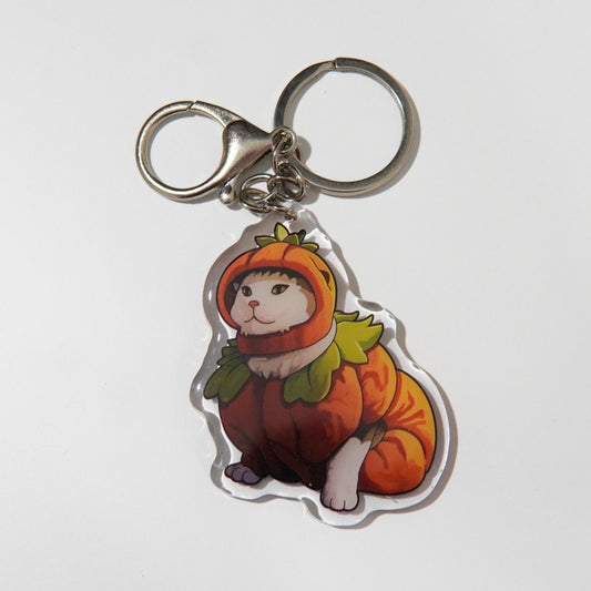 Pumpkin Cat Keychain (LTO)