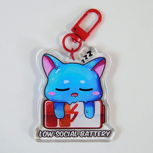 Slurpy Low Social Battery KEYCHAIN