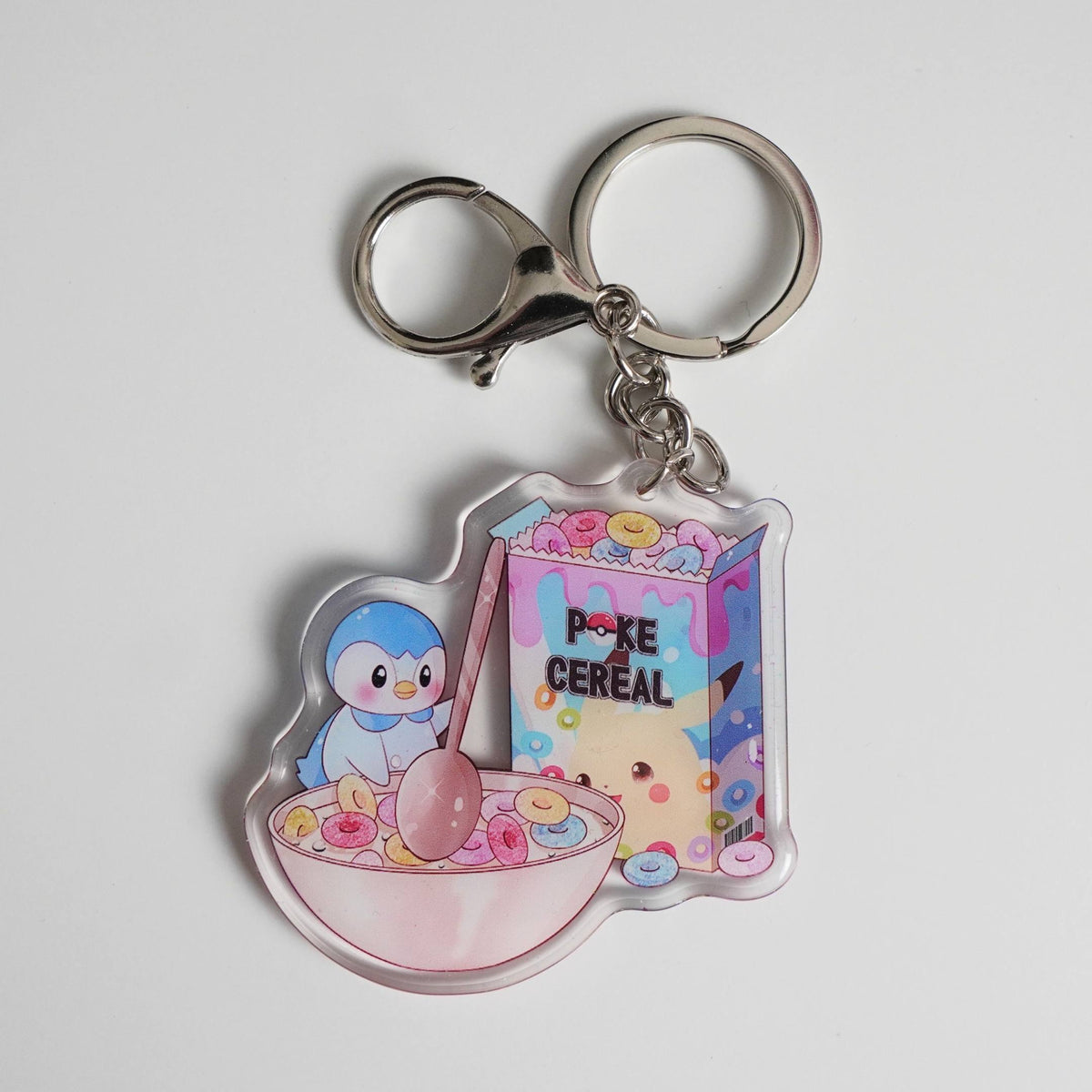 Penguin Cereal Keychain