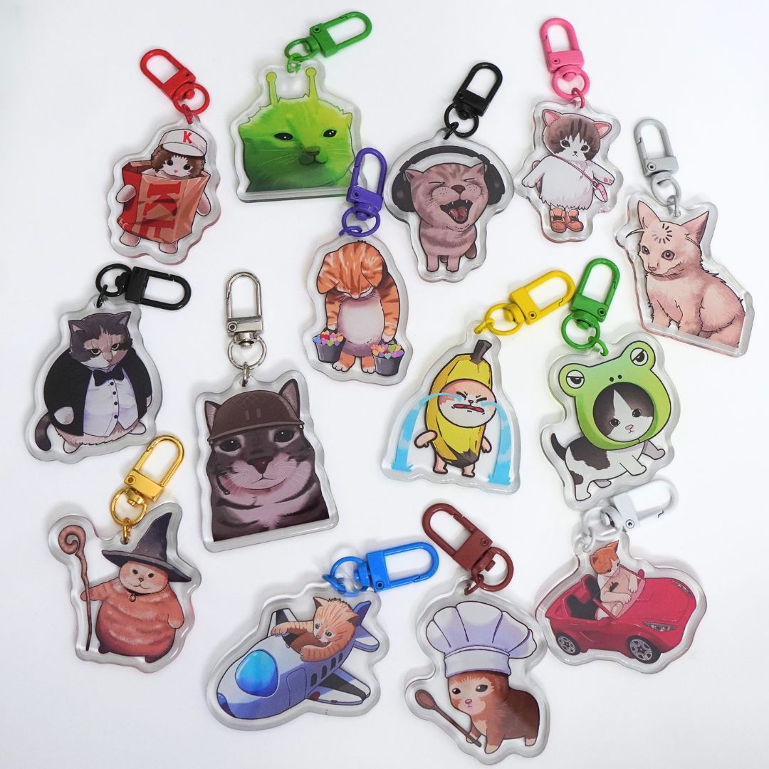 Cat Meme Keychains [NEW AND IMPROVED]