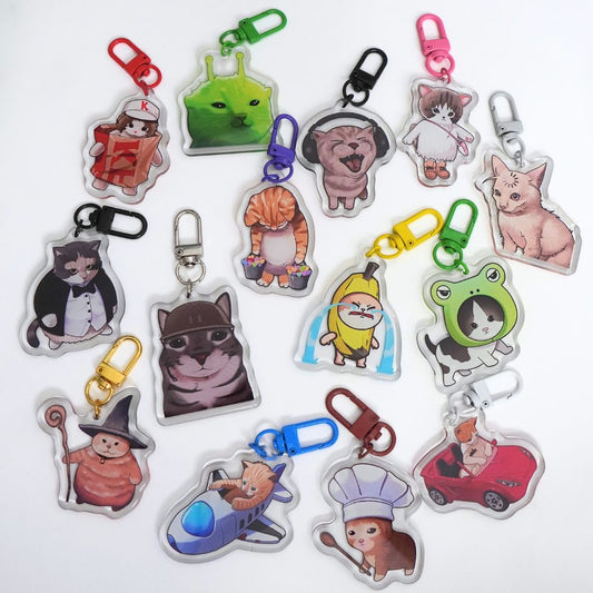 Cat Meme Keychains [NEW AND IMPROVED]