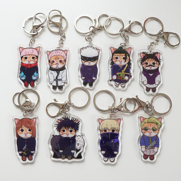 人気メーカー・ブランド JJK Shop Milk Strawberry – Keychains Cat キーホルダー・アクリルキーホルダー