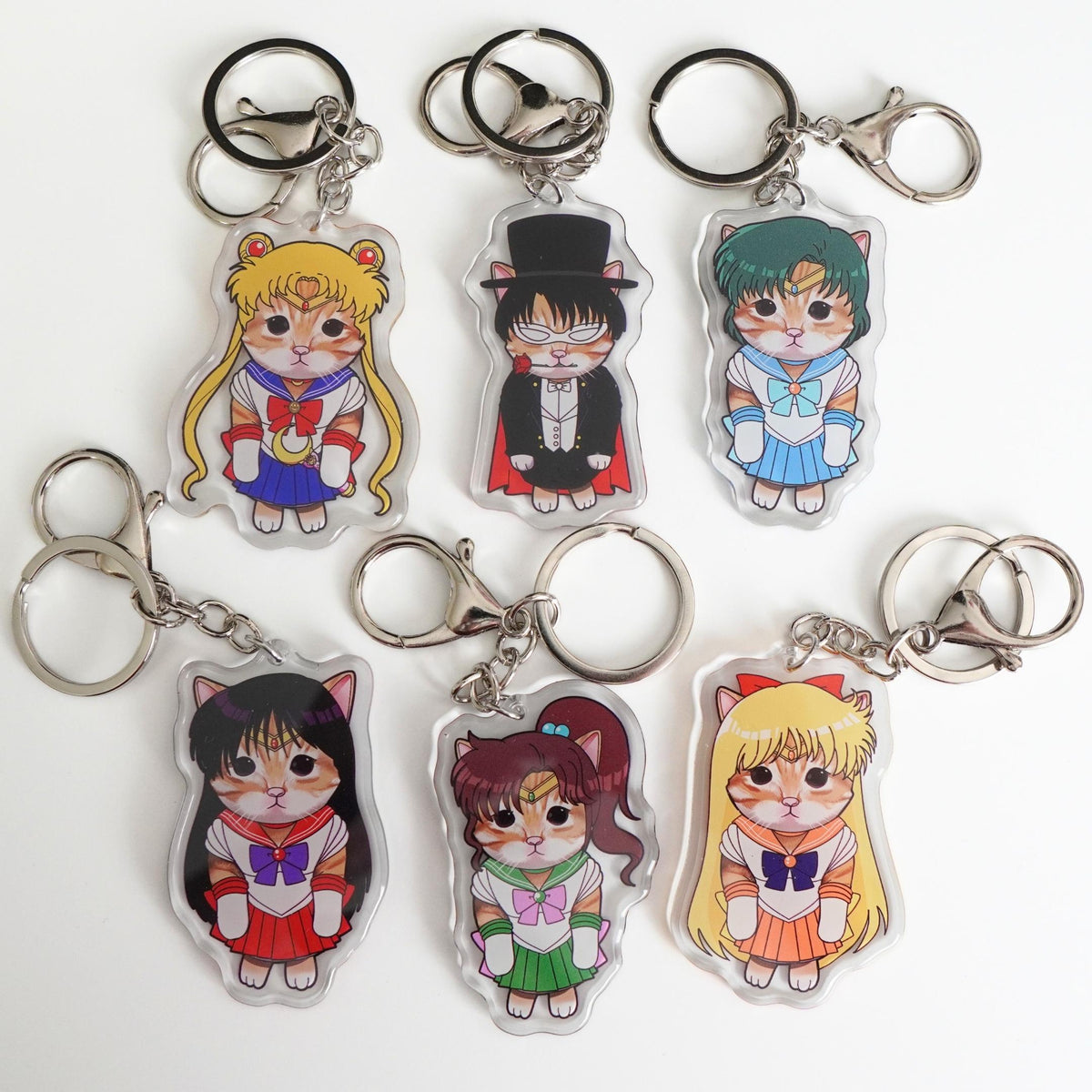 Sailor Moon Cat Keychains