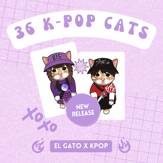 K-pop Cat Keychains (18 Groups)