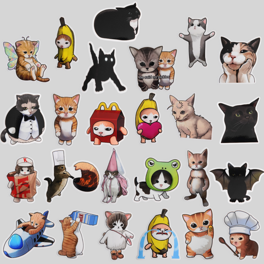 Silly Meme Cat Stickers